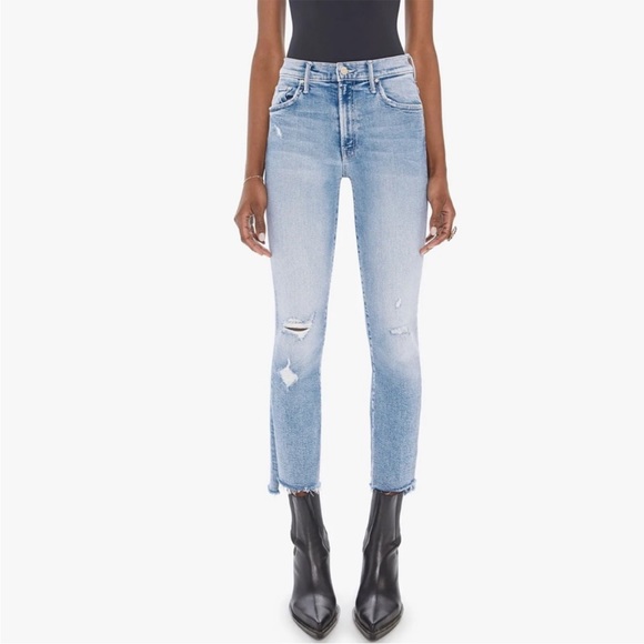 MOTHER Denim - MOTHER The Insider Crop Step Fray Love in a Boat 25 designer denim bootcut